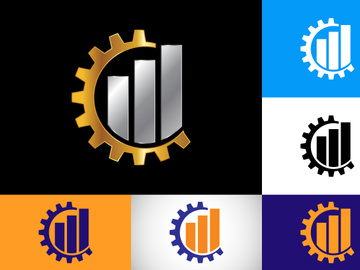 Finance and Marketing concept logo designs vector illustration