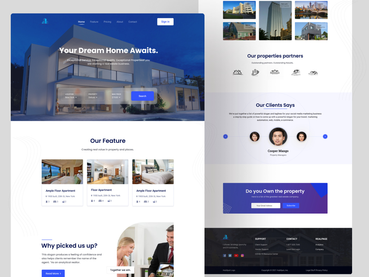 房地产机构登陆页面 [Figma](Real Estate Agency Landing Page [Figma])插图