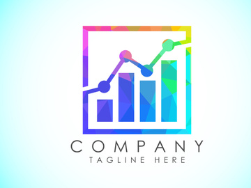 Finance and accounting logo low poly art style design vector template, Business finance logo