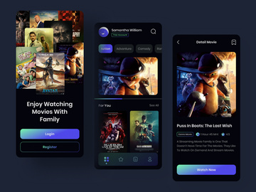 Streaming Movie Mobile App UI Kit