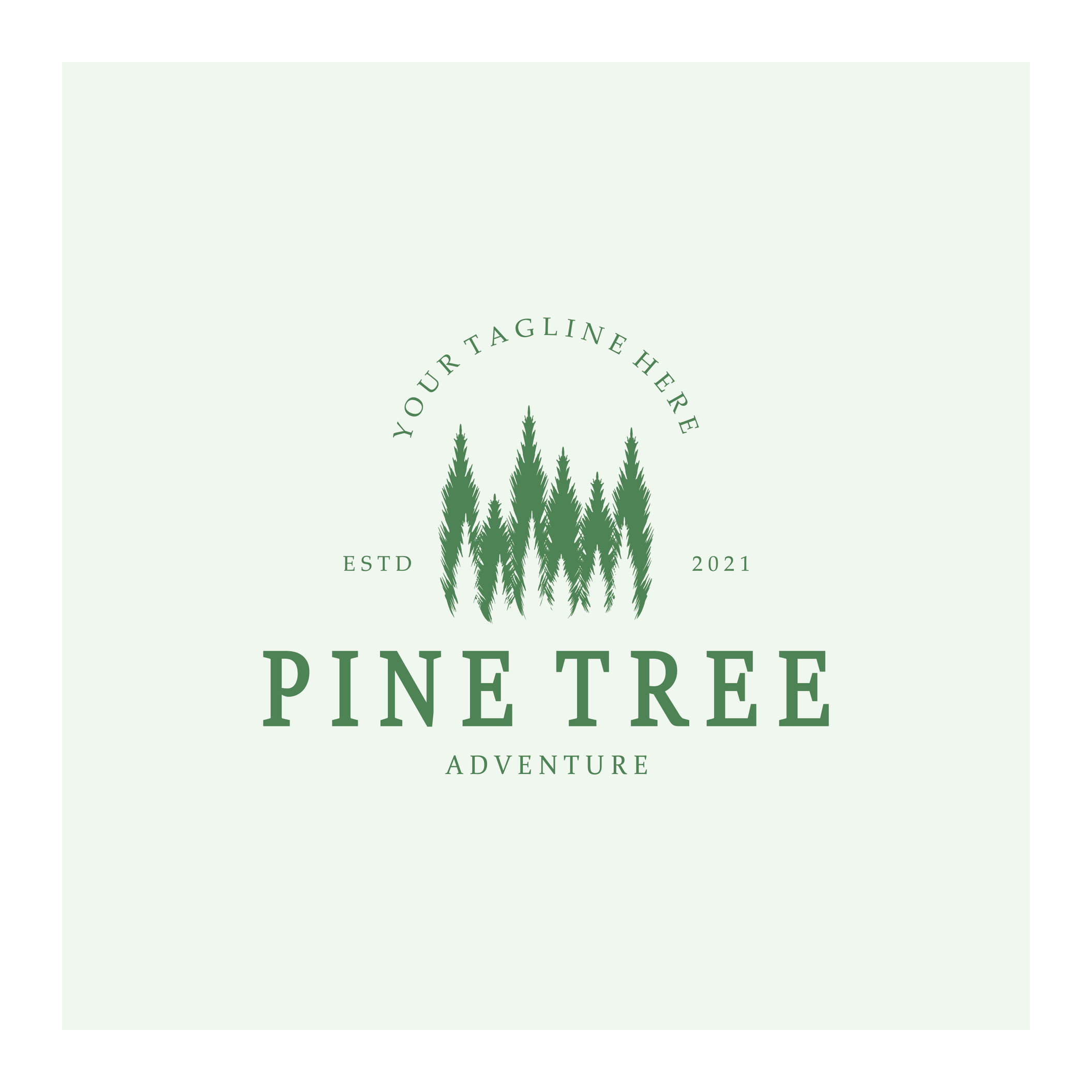 simple pine or fir tree logo,evergreen.for pine forest,adventurers,camping,nature,badges and business.vector