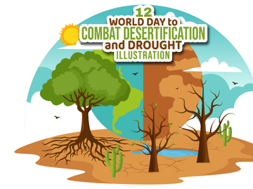 12 Day to Combat Desertification and Drought Illustration