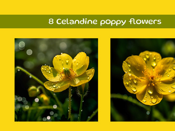 Celandine poppy flowers