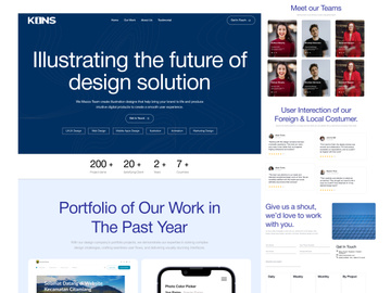 Kins Landing Page -  Potrfolio Design