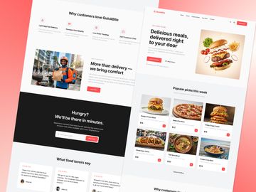 QuickBite Food Delivery  UI/UX Design | Modern Food Order