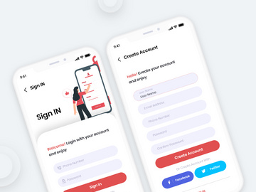 Sign In & Sign Up Screens