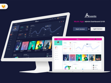 Atvantic-Music App Admin Dashboard UI (SKECTH)