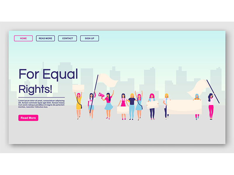 For equal rights landing page vector template by The Img ~ EpicPxls