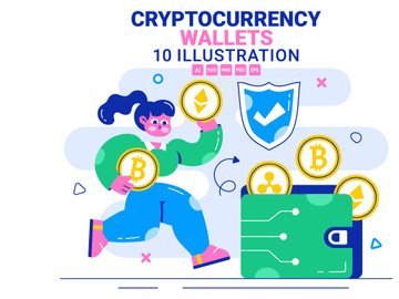 10 Cryptocurrency Wallets Illustration