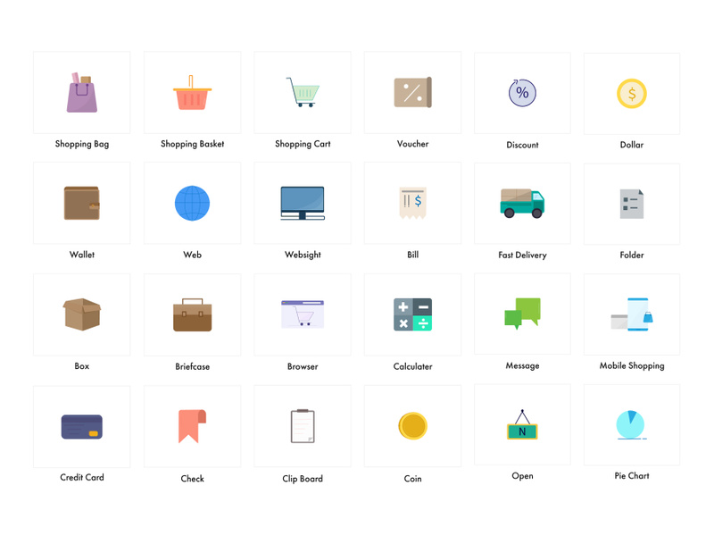 Ecommerce Color Icons