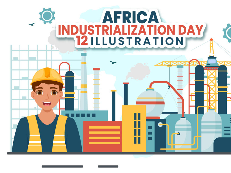 12 Africa Industrialization Day Illustration by denayuneep ~ EpicPxls