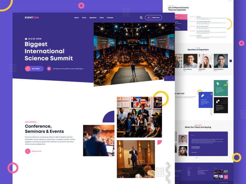 Event Management Landing Page Design by CMARIX Infotech ~ EpicPxls