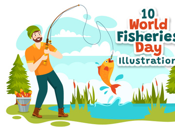 10 World Fisheries Day Illustration