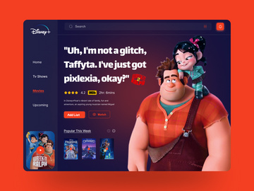 Movie Landing Page Design Concept