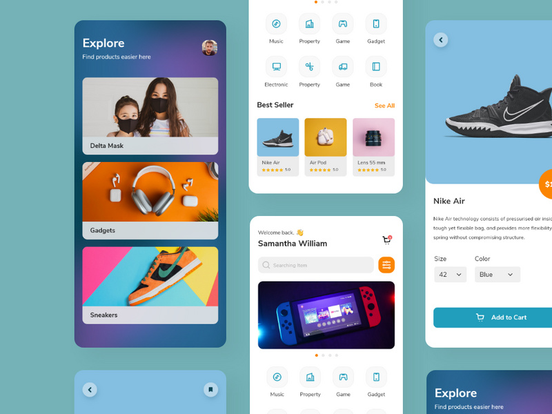 Zone - Ecommerce Mobile App UI Kit by Panen Creative ~ EpicPxls