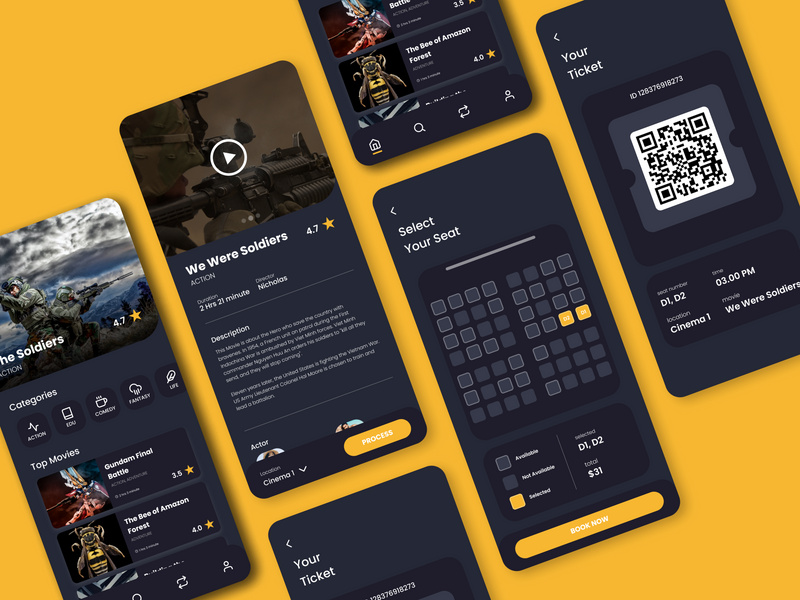 Movie Ticket Booking Mobile App by Dedek Julian99 EpicPxls