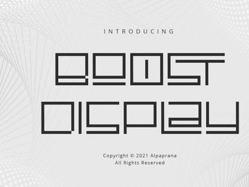 Boost Display - Modern Font