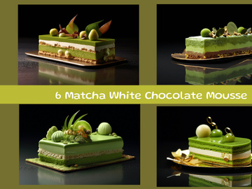 Matcha White Chocolate Mousse Cake