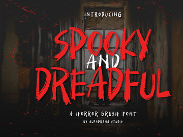 Spooky And Dreadful - Brush Font