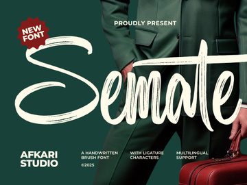Semate - Handwritten Brush Font