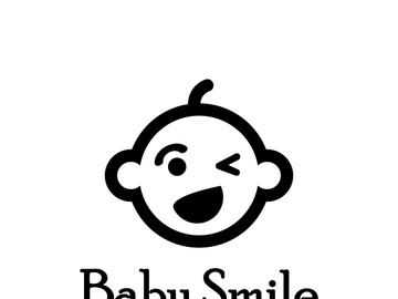 Cute Happy Baby Face Smile Logo Template