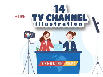14 TV Channel Illustration