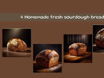 Homemade fresh sourdough bread