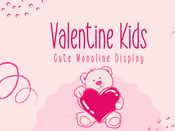 Valentine Kids - Cute Monoline Sans Serif