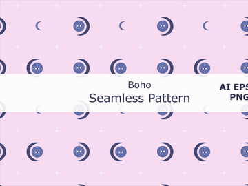 Boho Style Cute Vector Seamless Pattern