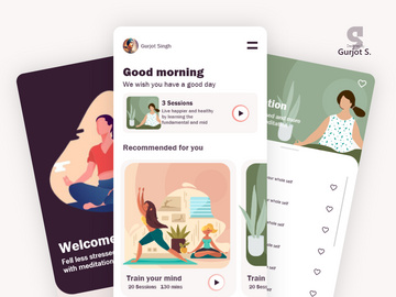 MindTales Mental Health App in Adobe XD