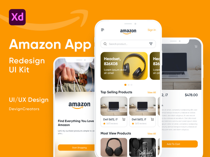 Amazon App UI Kit Redesign by Shah Rukh Khan ~ EpicPxls