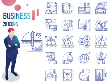 Bleu : Business And Finance IconSet