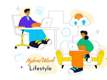 10 Hybrid Work Lifestyle Illustration