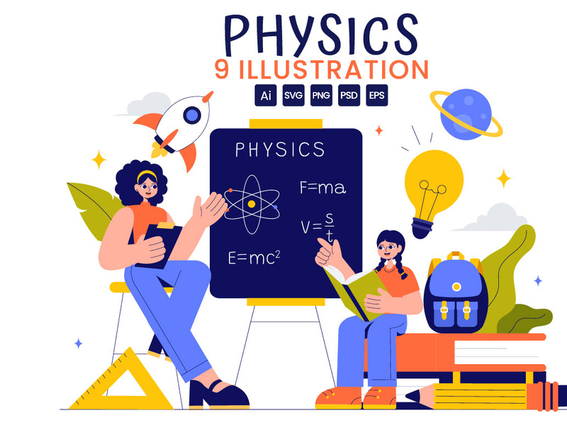 9 Physics Education Illustration by denayuneep ~ EpicPxls