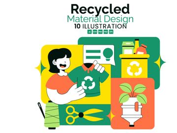 10 Recycled Material Design Illustration
