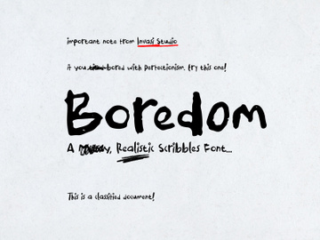 Boredom Handwritten Font