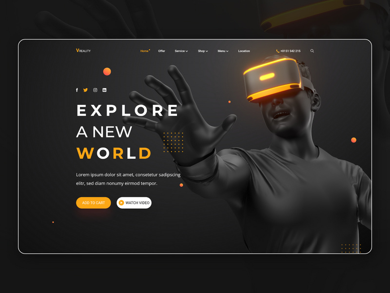 Virtual Reality Landing Page by Iammohin EpicPxls