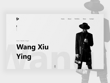 Models Landing Page UIUX Design
