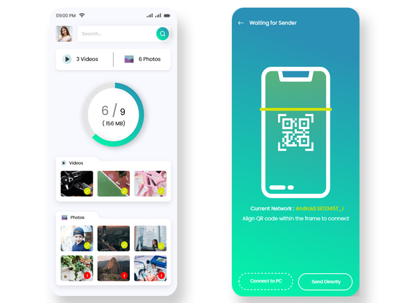 Sharing Files and Chat Mobile App Ui Kit