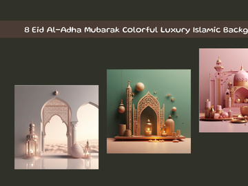 Eid Al-Adha Mubarak Colorful Luxury Islamic Background