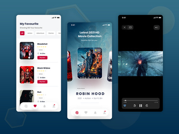 Movie streaming app concept