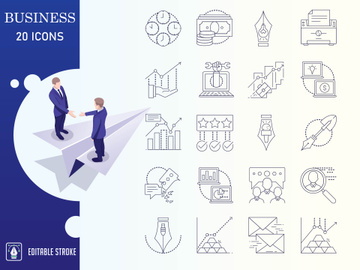 Outline : Business And Finance Icon set