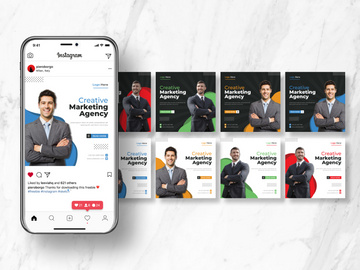 Corporate social media post template