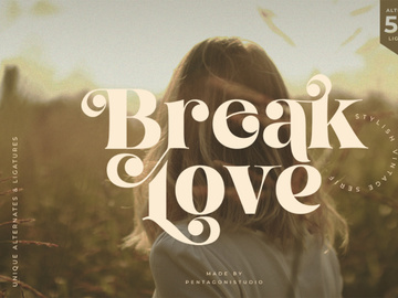 Break Love Display Font