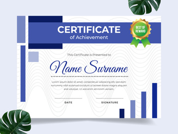 Modern certificate design template