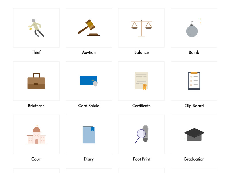 Law Color Icons