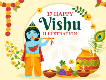 17 Happy Vishu Festival Illustration
