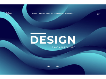 3D Blue Abstract Background Wave