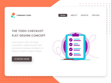 Daily todo checklist vector illustration concept