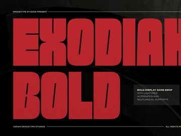 Exodiah | Bold Display Sans Serif